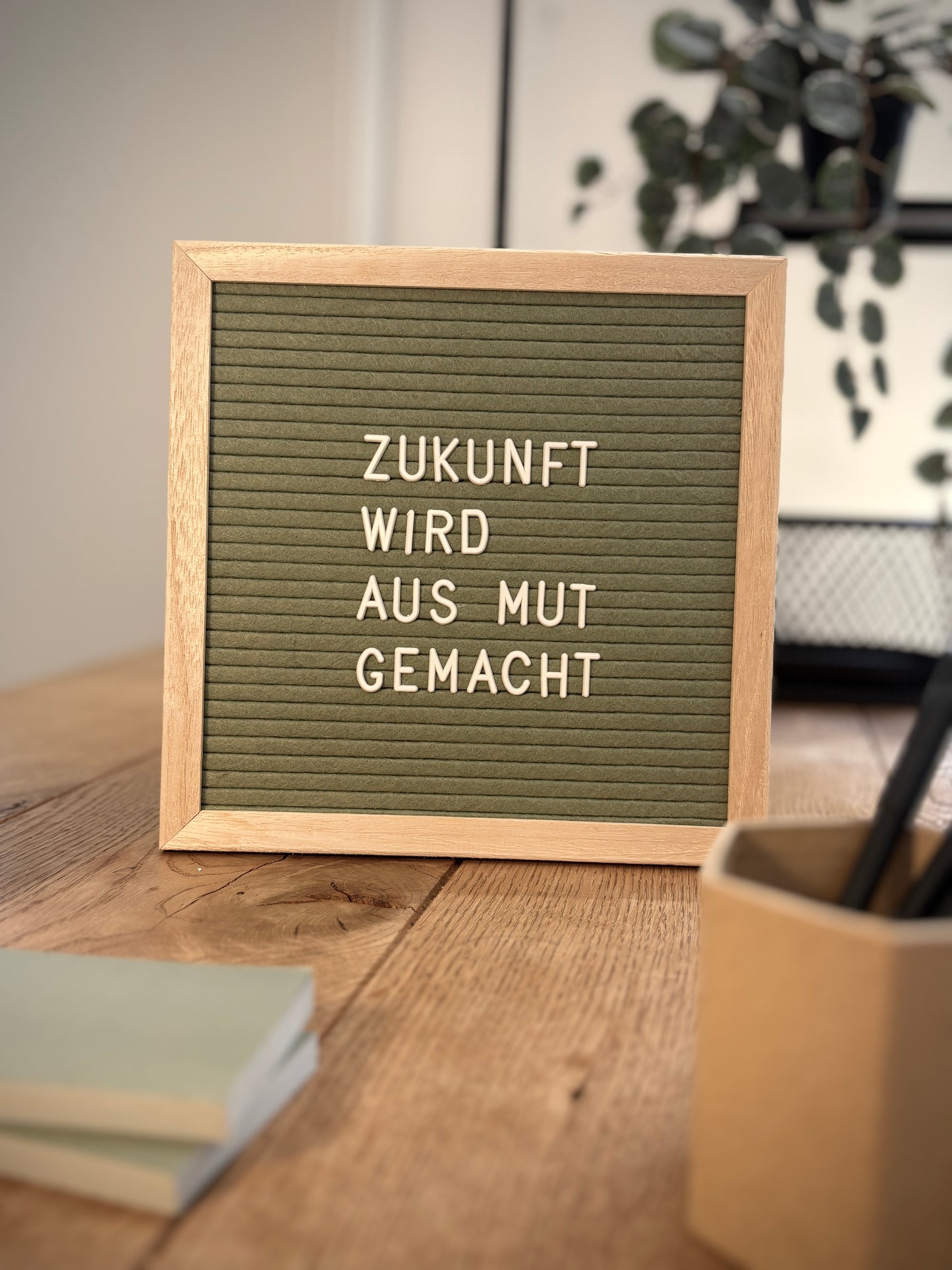 Tafelbild "Zukunft wird aus Mut gemacht!"