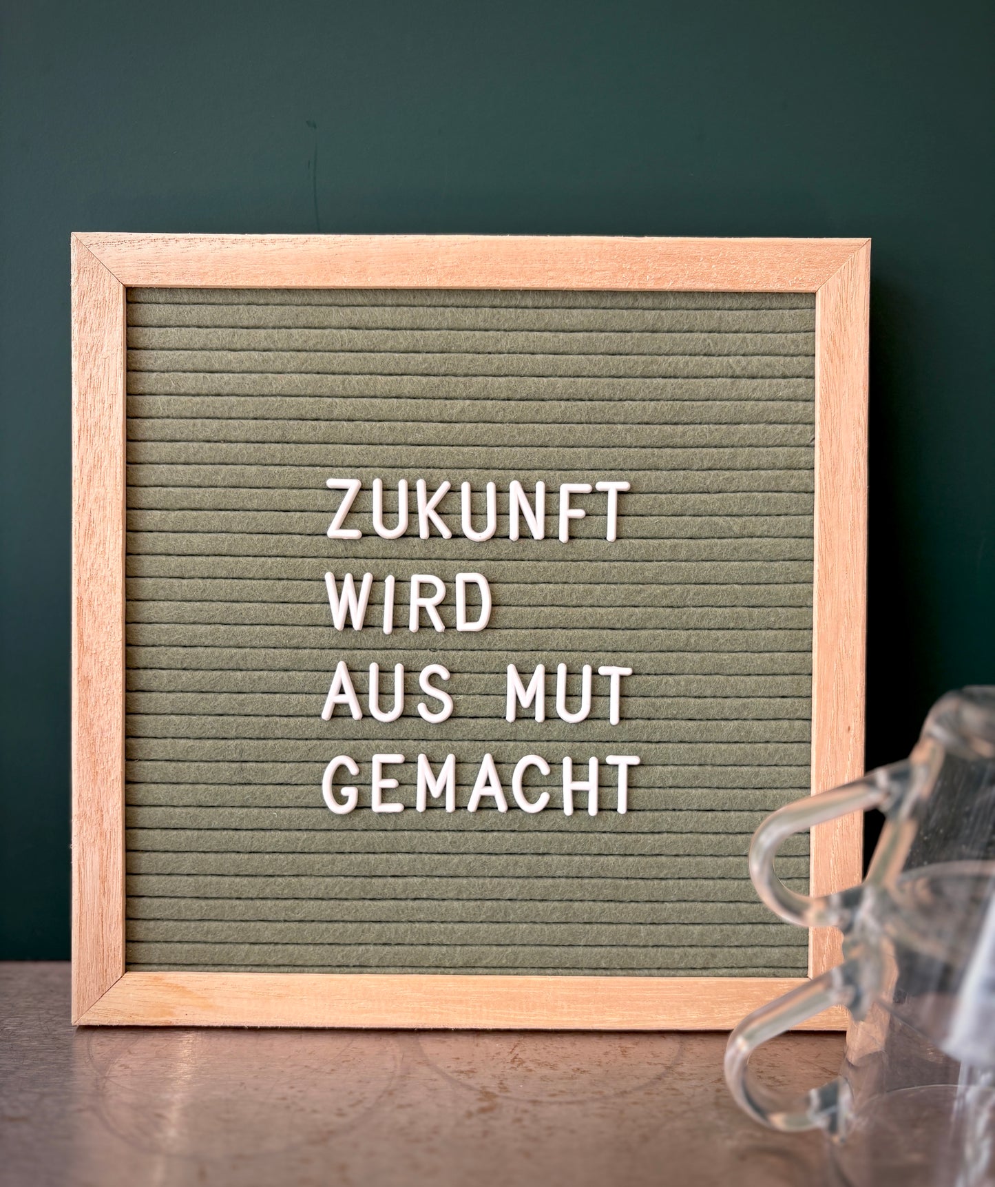 Tafelbild "Zukunft wird aus Mut gemacht!"