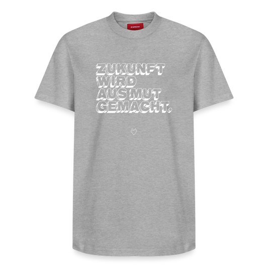 T-Shirt "Zukunft wird aus Mut gemacht III" - Grau meliert