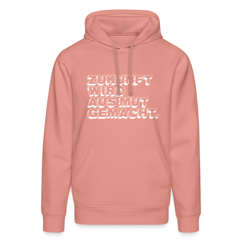 Hoodie "Zukunft wird aus Mut gemacht" - canyon pink