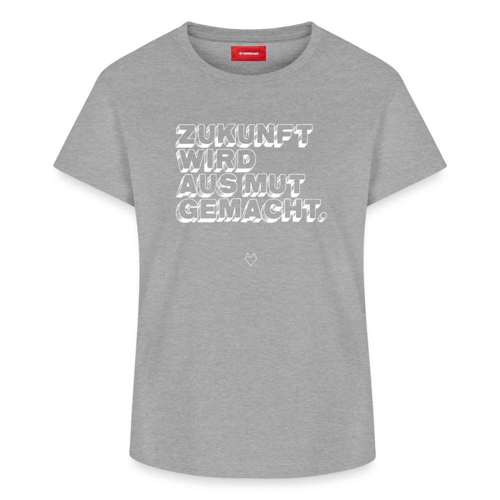 T-Shirt "Zukunft wird aus Mut gemacht II" - Grau meliert