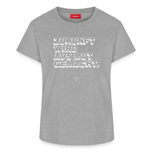 T-Shirt "Zukunft wird aus Mut gemacht II" - Grau meliert